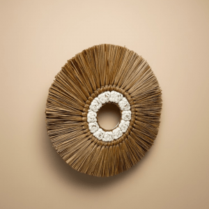 miroir mural coquillages décoration murale naturelle miroir