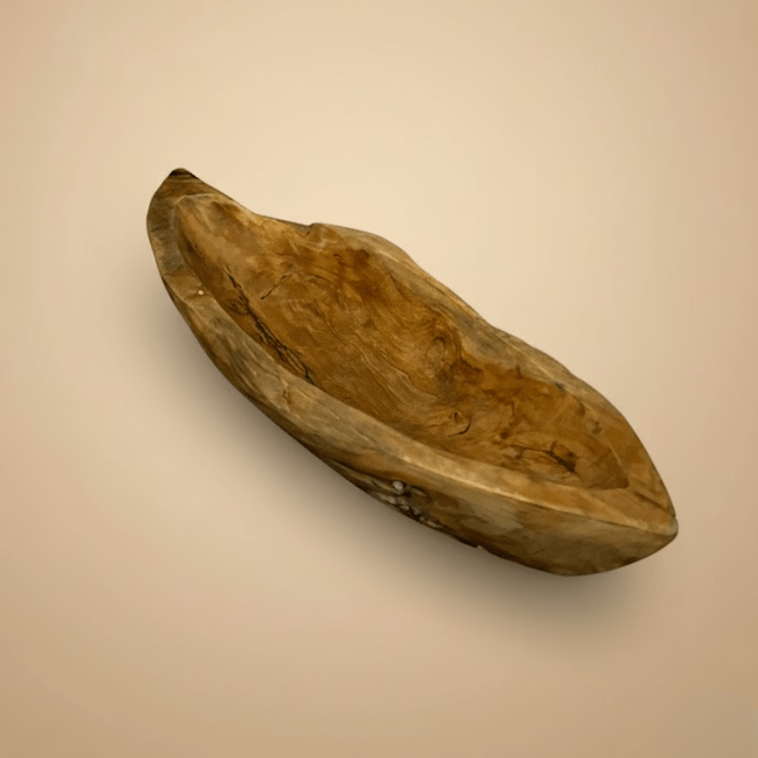 Barque à fruits en teck naturel (CH146) – Image 2