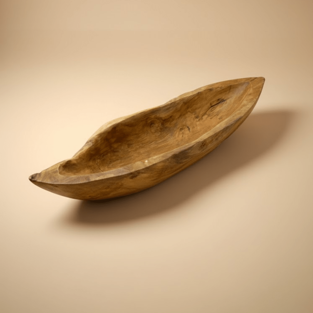 Barque à fruits en teck naturel (CH146) – Image 3