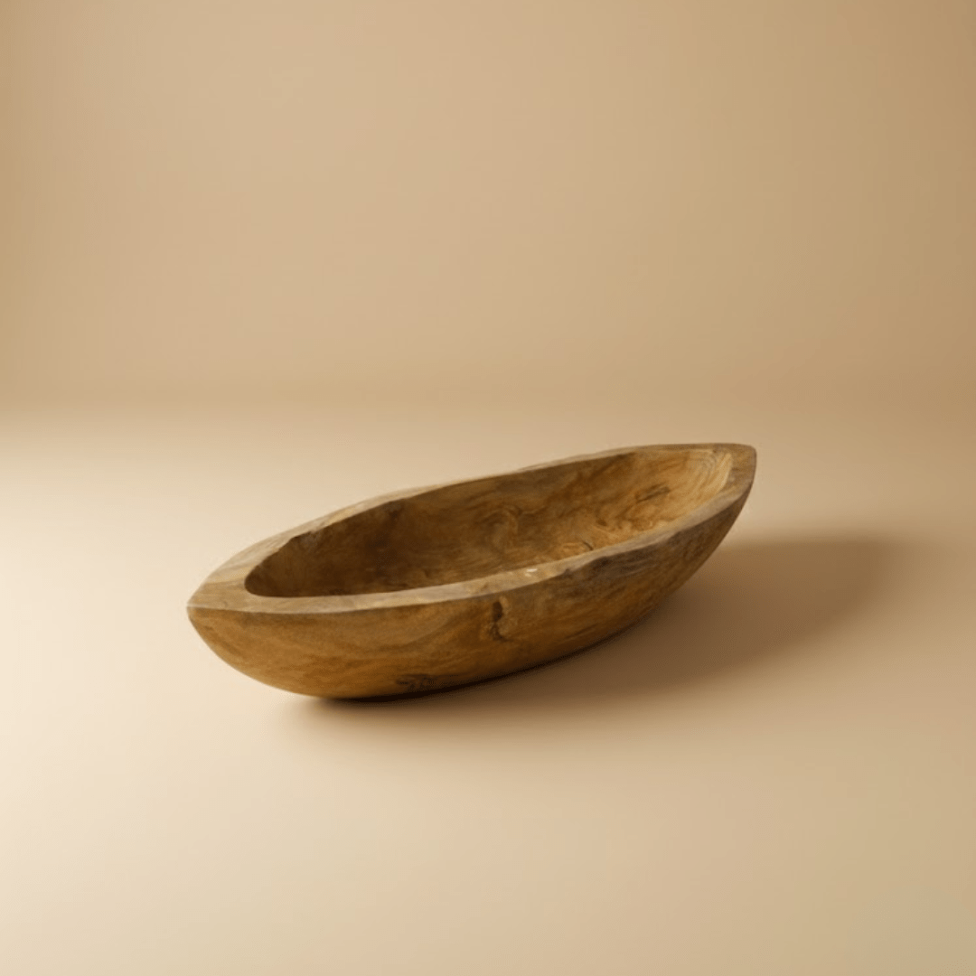 Barque à fruits en teck naturel (CH146) – Image 4