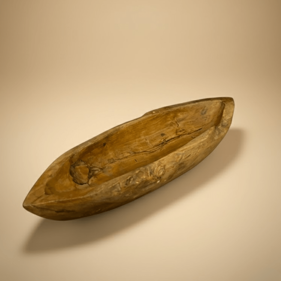 Barque à fruits en teck naturel (CH146)