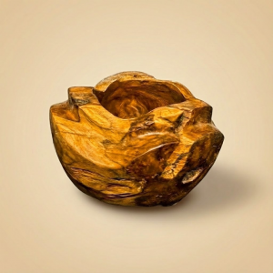 Home 2 bol en teck massif verni décoration de table