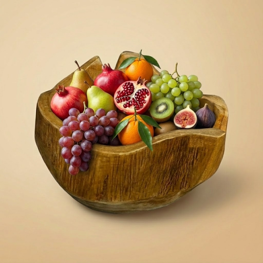 Saladier ou Coupe à Fruits en Teck Verni – Image 4