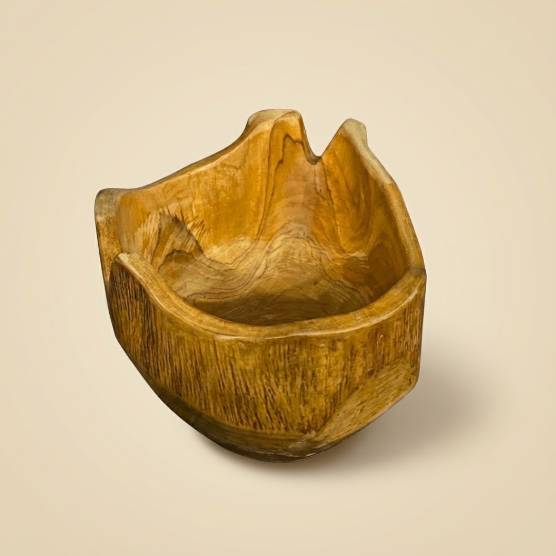 Saladier ou Coupe à Fruits en Teck Verni – Image 3