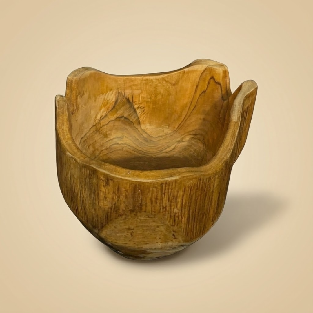 Saladier ou Coupe à Fruits en Teck Verni – Image 2